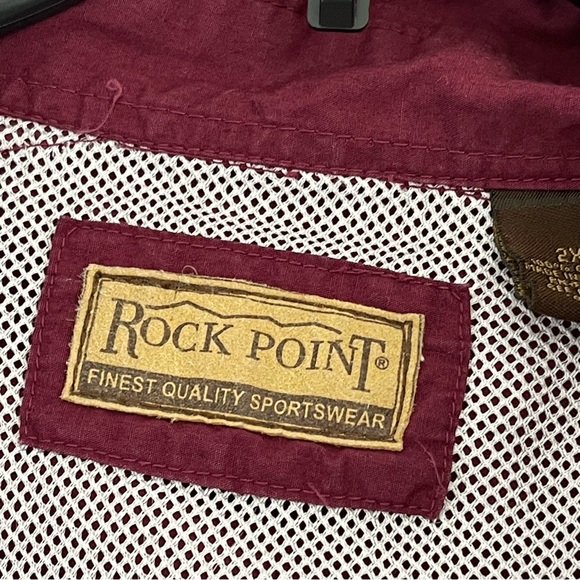 Rock Point Fishing Shirt Men’s 2XL Burgundy 100% Cotton - Picture 5 of 6